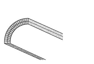 Rigips Viertelschale, 2 x 12,5 Rigips Bauplatte RB